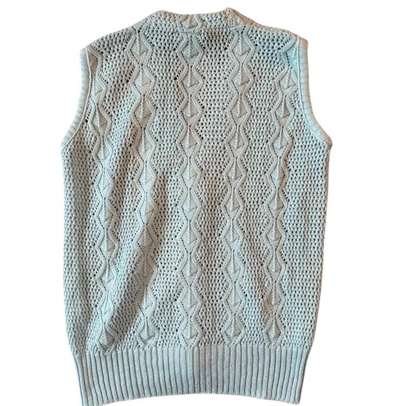 Women's Blue Knit Vest - Picture 2 of 5